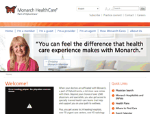 Tablet Screenshot of monarchhealthcare.com